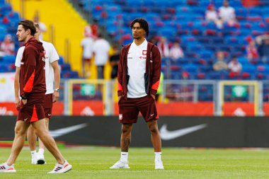 Maximilian Oyedele, Polonya ve Moldova milli takımları arasında oynanan uluslararası dostluk maçı sırasında görüldü (Maciej Rogowski)