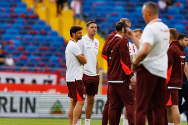 Jan Bednarek, Polonya ve Moldova milli takımları arasında oynanan uluslararası dostluk maçı sırasında görüldü (Maciej Rogowski)