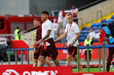 Jakub Moder ve Karol Swiderski, Polonya ve Moldova milli takımları arasında oynanan uluslararası dostluk maçında görüldü (Maciej Rogowski))