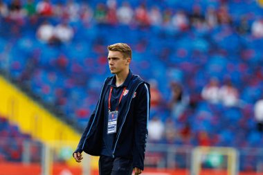 Nichita Motpan, Polonya ve Moldova milli takımları arasında oynanan uluslararası dostluk maçı sırasında görüldü (Maciej Rogowski)