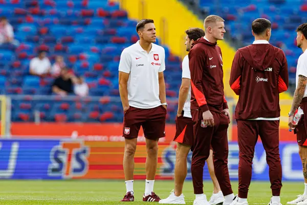 Jan Bednarek, Polonya ve Moldova milli takımları arasında oynanan uluslararası dostluk maçı sırasında görüldü (Maciej Rogowski)