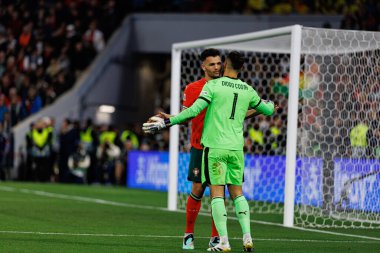 Goncalo Ramos ve Diogo Costa, UEFA Uluslar Ligi 2025 final maçında Portekiz ve İspanya milli takımları arasında görüldü (Maciej Rogowski)