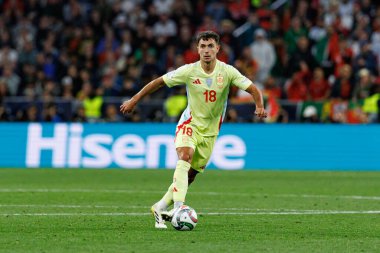 Martin Zubimendi, UEFA Uluslar Ligi 2025 final maçında Portekiz ve İspanya milli takımları arasında görüldü (Maciej Rogowski)