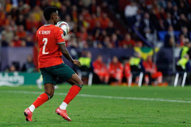 Nelson Semedo, UEFA Uluslar Ligi 2025 final maçında Portekiz ve İspanya milli takımları arasında görüldü (Maciej Rogowski)