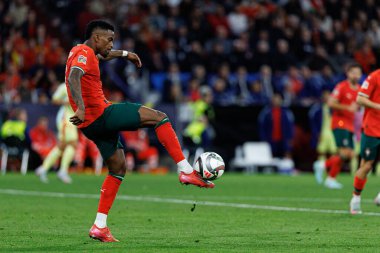 Nelson Semedo, UEFA Uluslar Ligi 2025 final maçında Portekiz ve İspanya milli takımları arasında görüldü (Maciej Rogowski)