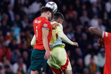 Ruben Dias ve Alvaro Morata, UEFA Uluslar Ligi 2025 final maçında Portekiz ve İspanya milli takımları arasında görüldü (Maciej Rogowski)