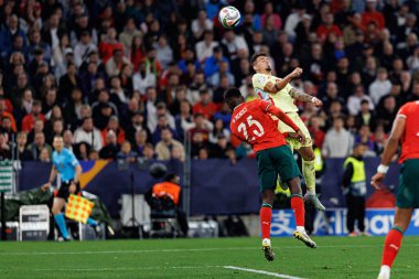 Nuno Mendes ve Yeremy Pino, UEFA Uluslar Ligi 2025 final maçında Portekiz ve İspanya milli takımları arasında görüldü (Maciej Rogowski)