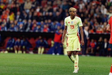 Lamine Yamal, UEFA Uluslar Ligi 2025 final maçında Portekiz ve İspanya milli takımları arasında görüldü (Maciej Rogowski)