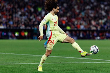 Marc Cucurella, UEFA Uluslar Ligi 2025 final maçında Portekiz ve İspanya milli takımları arasında görüldü (Maciej Rogowski)