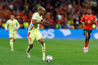 Lamine Yamal, UEFA Uluslar Ligi 2025 final maçında Portekiz ve İspanya milli takımları arasında görüldü (Maciej Rogowski)