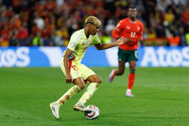 Lamine Yamal, UEFA Uluslar Ligi 2025 final maçında Portekiz ve İspanya milli takımları arasında görüldü (Maciej Rogowski)