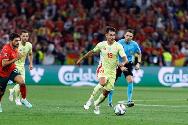 Martin Zubimendi, UEFA Uluslar Ligi 2025 final maçında Portekiz ve İspanya milli takımları arasında görüldü (Maciej Rogowski)