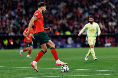 Ruben Dias, UEFA Uluslar Ligi 2025 final maçında Portekiz ve İspanya milli takımları arasında görüldü (Maciej Rogowski)