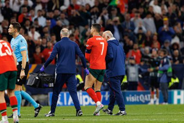 Cristiano Ronaldo, UEFA Uluslar Ligi 2025 final maçında Portekiz ve İspanya milli takımları arasında görüldü (Maciej Rogowski)