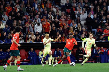 Lamine Yamal, Rafael Leao ve Oscar Mingueza, UEFA Uluslar Ligi 2025 final maçında Portekiz ve İspanya milli takımları arasında görüldü (Maciej Rogowski)