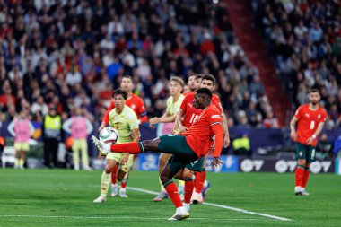 Nuno Mendes, UEFA Uluslar Ligi 2025 final maçında Portekiz ve İspanya milli takımları arasında görüldü (Maciej Rogowski)