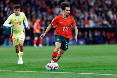 Vitinha, UEFA Uluslar Ligi 2025 final maçında Portekiz ve İspanya milli takımları arasında görüldü (Maciej Rogowski)