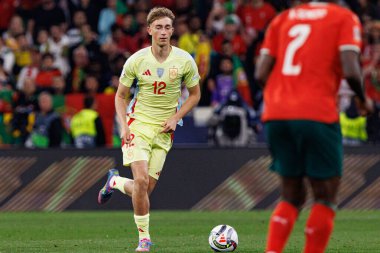 Dean Huijsen, UEFA Uluslar Ligi 2025 final maçında Portekiz ve İspanya milli takımları arasında görüldü (Maciej Rogowski)