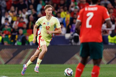 Dean Huijsen, UEFA Uluslar Ligi 2025 final maçında Portekiz ve İspanya milli takımları arasında görüldü (Maciej Rogowski)