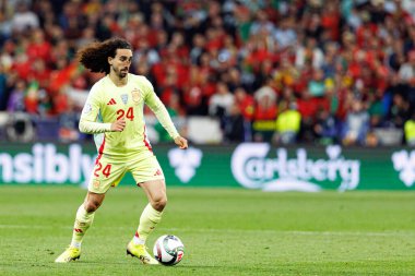 Marc Cucurella, UEFA Uluslar Ligi 2025 final maçında Portekiz ve İspanya milli takımları arasında görüldü (Maciej Rogowski)