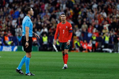 Cristiano Ronaldo, UEFA Uluslar Ligi 2025 final maçında Portekiz ve İspanya milli takımları arasında görüldü (Maciej Rogowski)