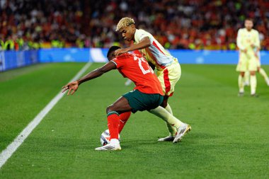 Nuno Mendes ve Lamine Yamal, UEFA Uluslar Ligi 2025 final maçında Portekiz ve İspanya milli takımları arasında görüldü (Maciej Rogowski)