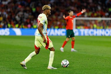 Lamine Yamal, UEFA Uluslar Ligi 2025 final maçında Portekiz ve İspanya milli takımları arasında görüldü (Maciej Rogowski)