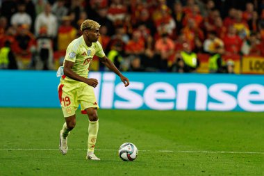 Lamine Yamal, UEFA Uluslar Ligi 2025 final maçında Portekiz ve İspanya milli takımları arasında görüldü (Maciej Rogowski)