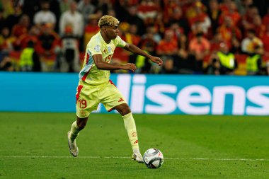 Lamine Yamal, UEFA Uluslar Ligi 2025 final maçında Portekiz ve İspanya milli takımları arasında görüldü (Maciej Rogowski)