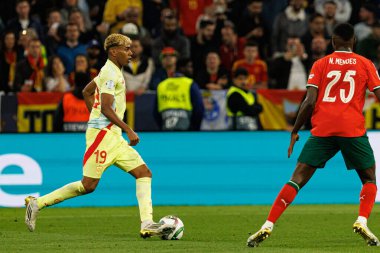 Lamine Yamal, UEFA Uluslar Ligi 2025 final maçında Portekiz ve İspanya milli takımları arasında görüldü (Maciej Rogowski)