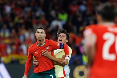 Cristiano Ronaldo ve Robin Le Normand, UEFA Uluslar Ligi 2025 final maçında Portekiz ve İspanya milli takımları arasında görüldü (Maciej Rogowski)