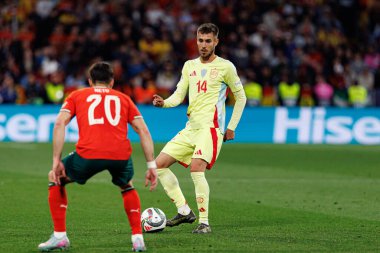 Oscar Mingueza, UEFA Uluslar Ligi 2025 final maçında Portekiz ve İspanya milli takımları arasında görüldü (Maciej Rogowski)