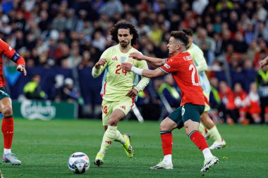 Marc Cucurella ve Francisco Conceicao, UEFA Uluslar Ligi 2025 final maçında Portekiz ve İspanya milli takımları arasında görüldü (Maciej Rogowski)