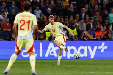 Dean Huijsen, UEFA Uluslar Ligi 2025 final maçında Portekiz ve İspanya milli takımları arasında görüldü (Maciej Rogowski)