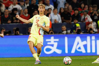 Dean Huijsen, UEFA Uluslar Ligi 2025 final maçında Portekiz ve İspanya milli takımları arasında görüldü (Maciej Rogowski)