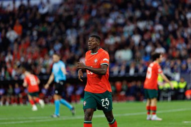 Nuno Mendes, UEFA Uluslar Ligi 2025 final maçında Portekiz ve İspanya milli takımları arasında görüldü (Maciej Rogowski)