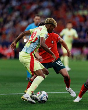 Lamine Yamal, UEFA Uluslar Ligi 2025 final maçında Portekiz ve İspanya milli takımları arasında görüldü (Maciej Rogowski)