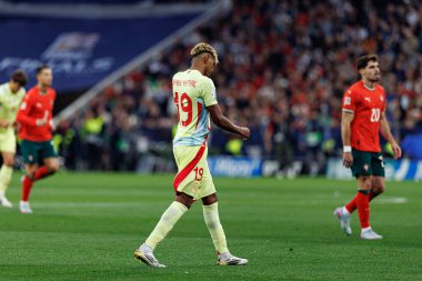 Lamine Yamal, UEFA Uluslar Ligi 2025 final maçında Portekiz ve İspanya milli takımları arasında görüldü (Maciej Rogowski)