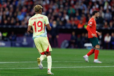 Lamine Yamal, UEFA Uluslar Ligi 2025 final maçında Portekiz ve İspanya milli takımları arasında görüldü (Maciej Rogowski)