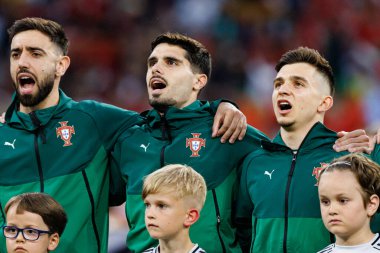 Bruno Fernandes, Pedro Neto ve Francisco Conceicao, UEFA Uluslar Ligi 2025 final maçında Portekiz ve İspanya milli takımları arasında görüldü (Maciej Rogowski)