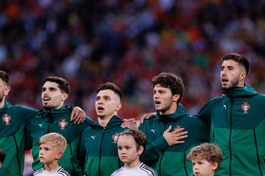 Portekiz Milletler Ligi 2025 final maçında Portekiz ve İspanya milli takımları (Maciej Rogowski)