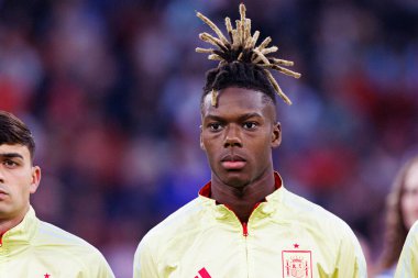 Nico Williams, UEFA Uluslar Ligi 2025 final maçında Portekiz ve İspanya milli takımları arasında görüldü (Maciej Rogowski)