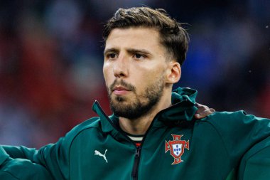 Ruben Dias, UEFA Uluslar Ligi 2025 final maçında Portekiz ve İspanya milli takımları arasında görüldü (Maciej Rogowski)