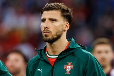 Ruben Dias, UEFA Uluslar Ligi 2025 final maçında Portekiz ve İspanya milli takımları arasında görüldü (Maciej Rogowski)