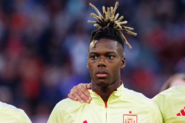 Nico Williams, UEFA Uluslar Ligi 2025 final maçında Portekiz ve İspanya milli takımları arasında görüldü (Maciej Rogowski)