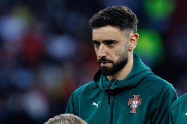 Bruno Fernandes, UEFA Uluslar Ligi 2025 final maçında Portekiz ve İspanya milli takımları arasında görüldü (Maciej Rogowski)