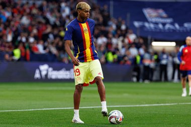 Lamine Yamal, UEFA Uluslar Ligi 2025 final maçında Portekiz ve İspanya milli takımları arasında görüldü (Maciej Rogowski)