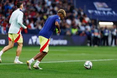 Lamine Yamal, UEFA Uluslar Ligi 2025 final maçında Portekiz ve İspanya milli takımları arasında görüldü (Maciej Rogowski)