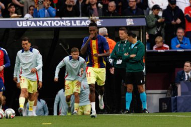  Nico Williams, UEFA Uluslar Ligi 2025 final maçında Portekiz ve İspanya milli takımları arasında görüldü (Maciej Rogowski)