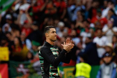 Cristiano Ronaldo, UEFA Uluslar Ligi 2025 final maçında Portekiz ve İspanya milli takımları arasında görüldü (Maciej Rogowski)